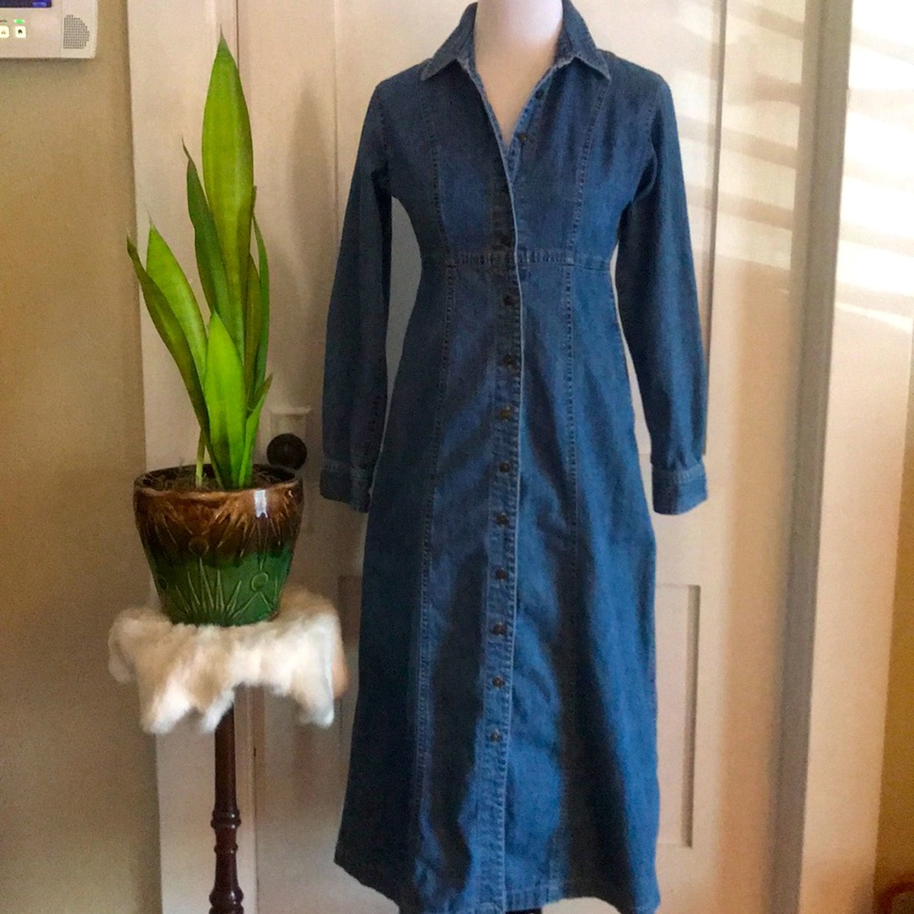 Vintage denim prairie dress